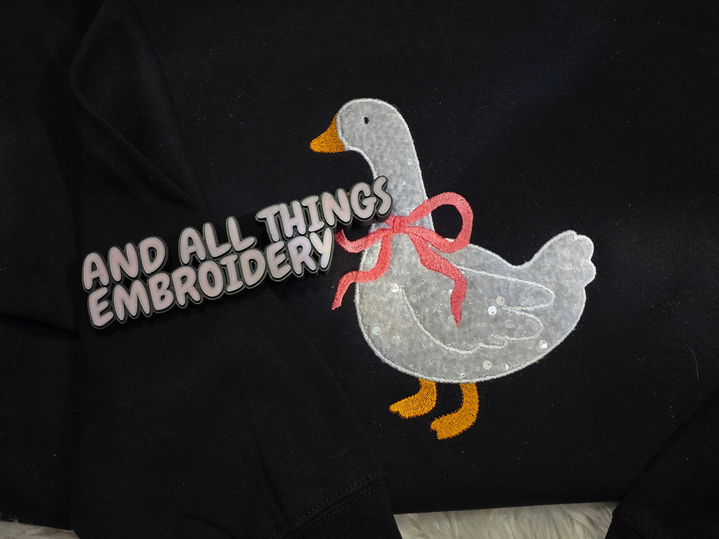 Sequin Goose Crewneck