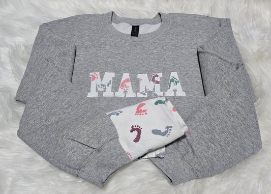 Custom MAMA onsie/blanket sweatshirt