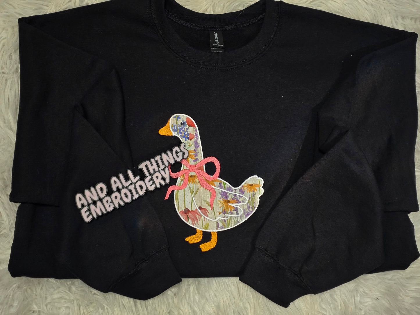 Floral Goose Crewneck