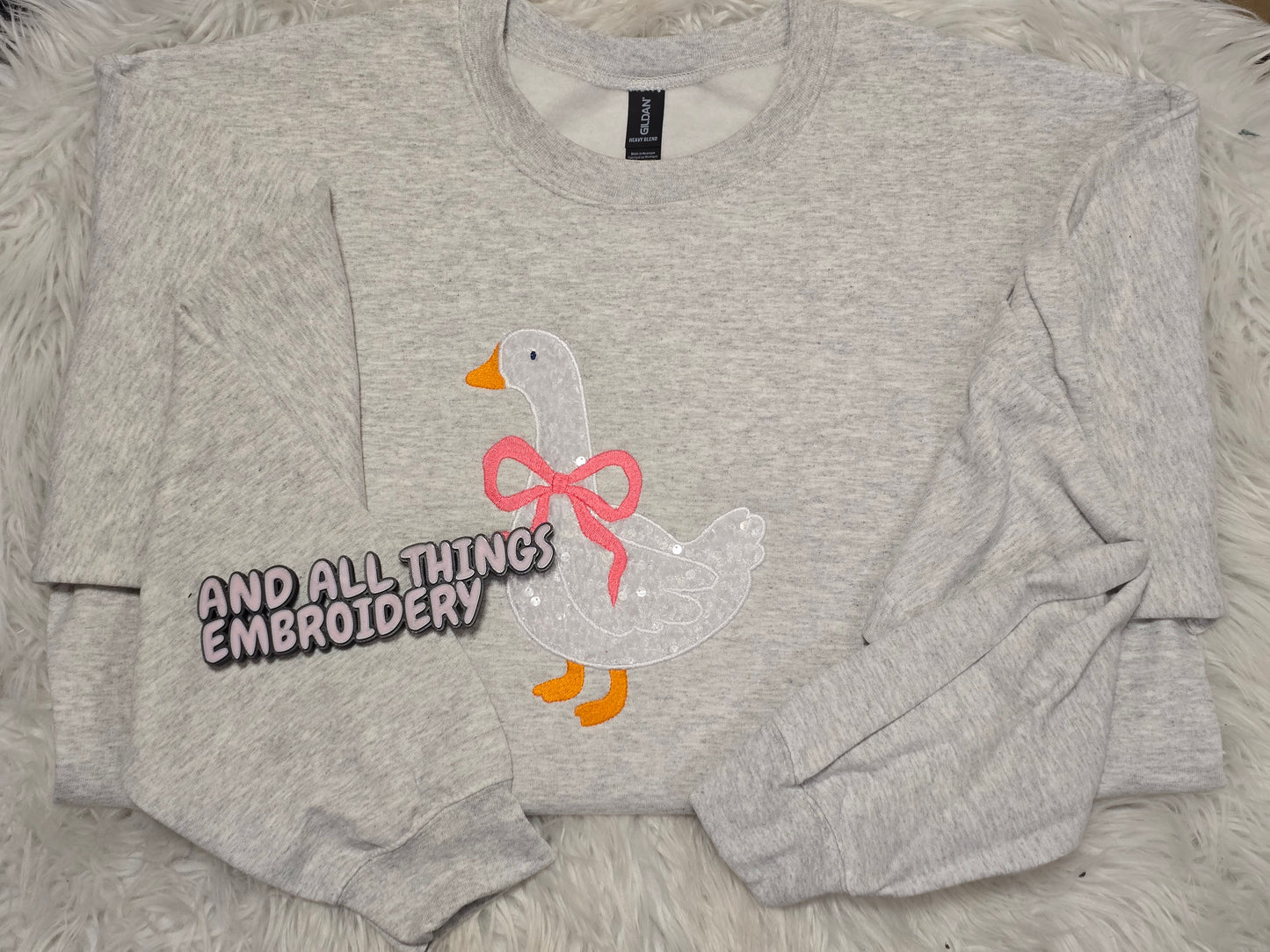 Sequin Goose Crewneck